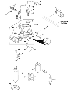 Kohler Efi Engine Fuel System Diagram and Parts List for 46G 4X4-EFI-1I019G-Before-37AMD710 Cub Cadet Lawn Tractor Accessories